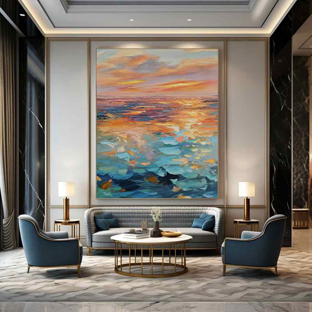 beach evening abstract coastal design 4